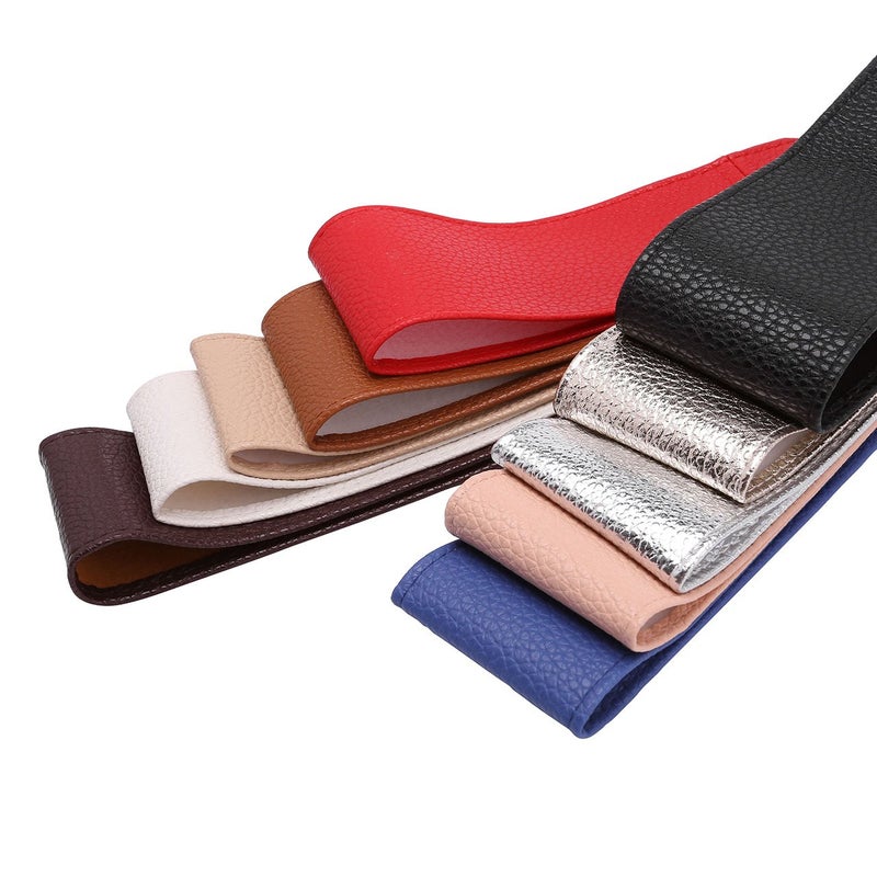 Ayliss Women Soft Leather Obi Belt Self Tie Wrap Cinch Belt,Black - Image 3